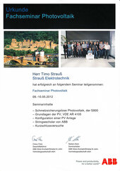 Timo Strauß, Fachseminar Photovoltaik